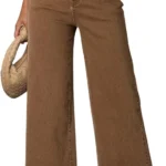 Dokotoo Women's Stretchy High Rise Wide Leg Denim Pants