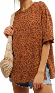 Tankaneo Women's Loose Fit Summer Casual Short Sleeve Oversized T