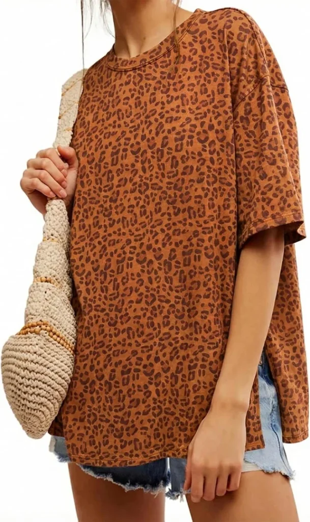 Tankaneo Women's Loose Fit Summer Casual Short Sleeve Oversized T