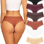 Women's Soft Cotton Lace Brazilian Panties