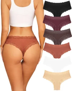Women's Soft Cotton Lace Brazilian Panties