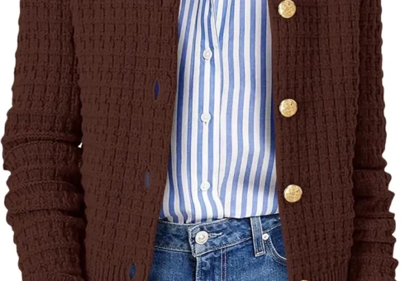 Zeagoo Women's Long Sleeve Knit Cropped Cardigan Sweater Jacket for Fall 2026