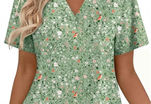 Zeagoo Women's Short Sleeve V-Neck Tee Shirts
