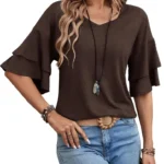 Women's Ruffle V