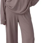 Trendy Queen Women's 2-Piece Fall Lounge Set with Oversized Top and Wide