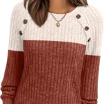 AUTOMET Women's Fall Long Sleeve Casual Blouse Business Sweater Top