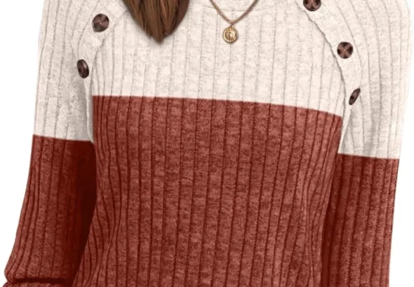 AUTOMET Women's Fall Long Sleeve Casual Blouse Business Sweater Top