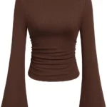PRETTYGARDEN Women's Long Sleeve Ribbed Knit Bell