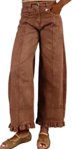 utcoco Women's Y2K Floral Wide Leg Barrel Jeans 2026 Patchwork Baggy Boyfriend Denim Pants
