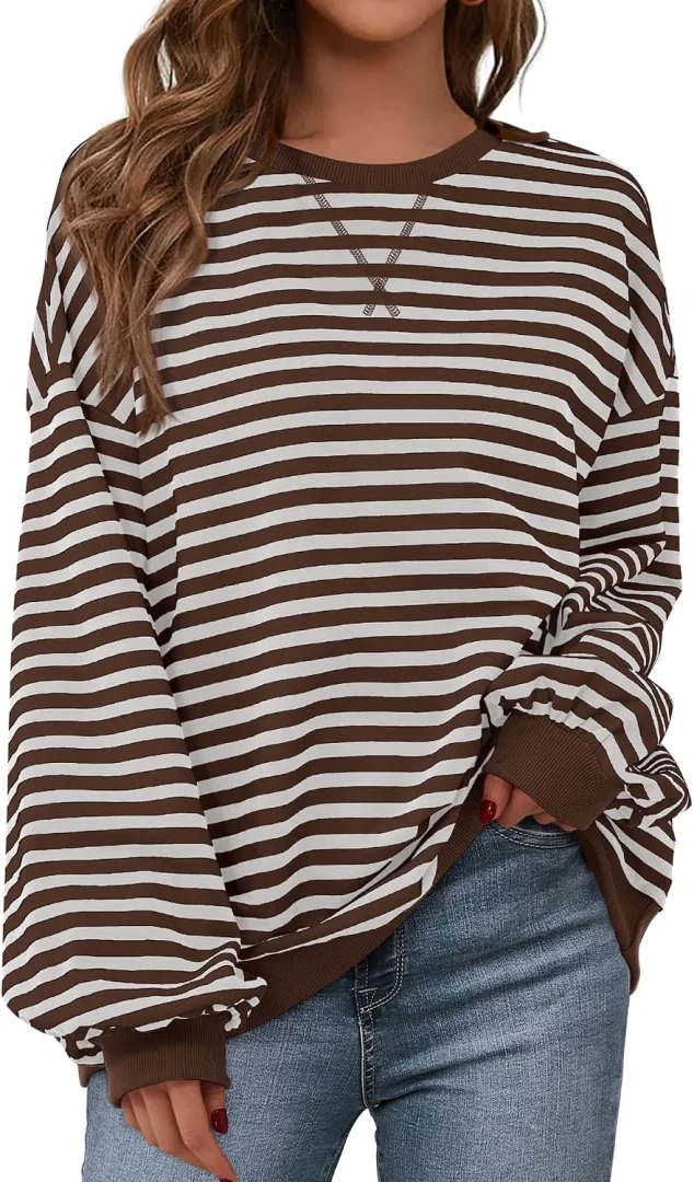 BTFBM Women's Oversized Sweatshirt 2026 Fall Casual Pullover Top