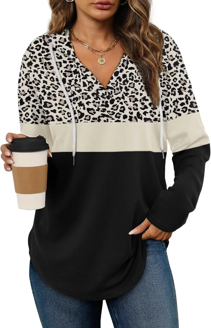 Bofell Women's Oversized Hoodie Pullover Sweatshirt Long Sleeve Loose Fit Fashion Top