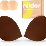 Niidor Sticky Adhesive Bra Strapless Invisible Push Up Silicone Bra Reusable for Backless Dresses Multiple Colors and Sizes