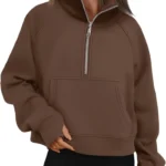 AUTOMET Women's Half Zip Fleece Sweatshirt Pullover for Fall Outfits