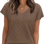 WIHOLL Women's Short Sleeve V